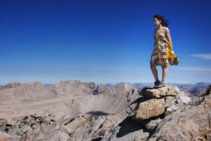 Lauren on Mount Tyndall.