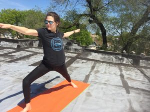 Trying out Recover Brands on the roof. environmentally friendly clothing