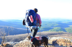 Mara at the highest mountain in Arkansas - Mount Magazine. Photo courtesy of the author.